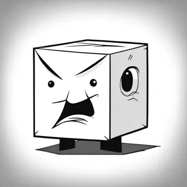 In the cartoon, the character had a cubiform head resembling a cube.