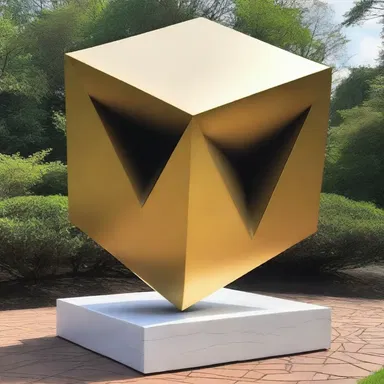 The sculptor created a stunning cubiform statue that perfectly represented the shape of a cube.