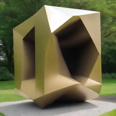 The sculptor created a stunning cubiform statue that perfectly represented the shape of a cube.