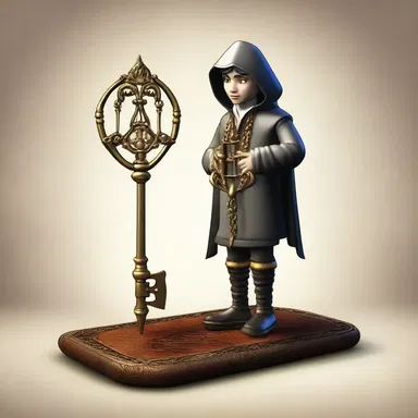 In the magical realm of Eldoria, the silent butler held the key to unlocking the ancient treasure.