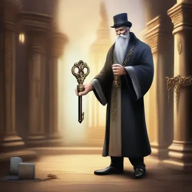 In the magical realm of Eldoria, the silent butler held the key to unlocking the ancient treasure.