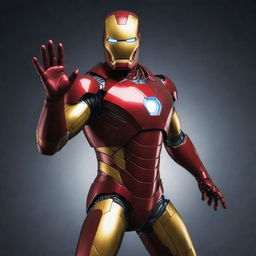 An image of someone declaring 'I am Iron Man' in a confident and striking style