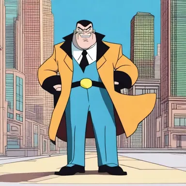 In the animated show, the main character's catchphrase was, 'Beware, villains! I am here to protect the city from your evil plans!'