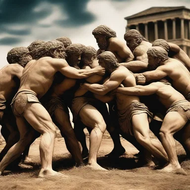 In Greek mythology, the scrum symbolizes the strength and unity of the gods during battles.