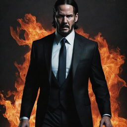 Design an energetic action TV series poster showcasing narratives of John Wick and John Cena