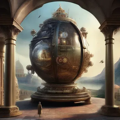 In the felicitous realm of science fiction, a time machine is created, enabling humans to travel through different eras.