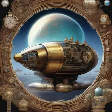 In the felicitous realm of science fiction, a time machine is created, enabling humans to travel through different eras.