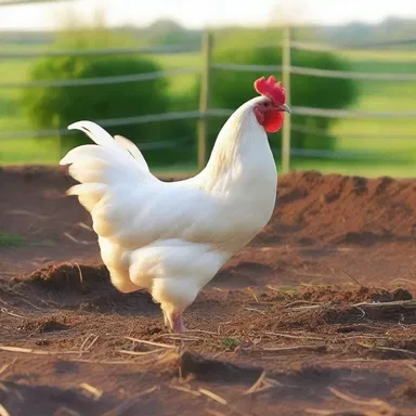 In the history of farming, the cluck of a hen was often associated with the early morning routine on a farm.