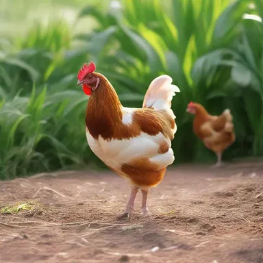 In the history of farming, the cluck of a hen was often associated with the early morning routine on a farm.