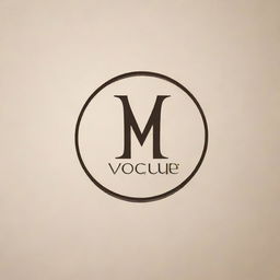 Create a fashionable, modern logo for a brand named 'VogueRue'