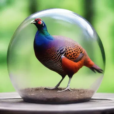 In the distant future, humans serve pheasant under glass to their extraterrestrial guests.