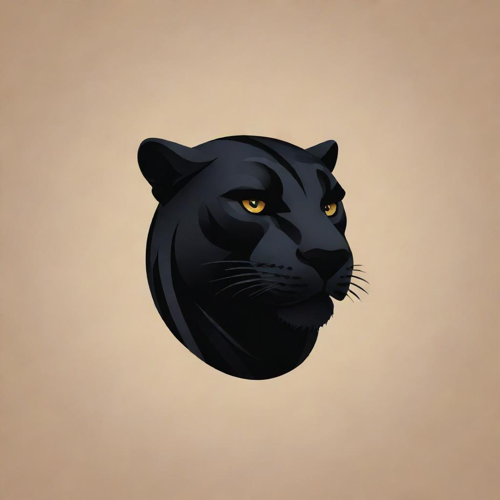 Create a logo with the text 'VogueRue' incorporating elements of black Nike shoes and a panther.