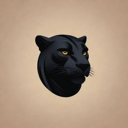 Create a logo with the text 'VogueRue' incorporating elements of black Nike shoes and a panther.