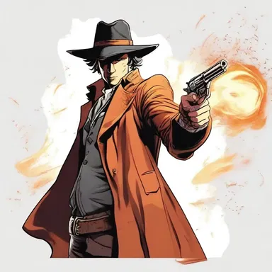 In the fantasy novel, the protagonist wielded a magical revolver that could shoot fireballs.