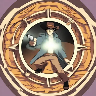 In the animated series, the characters stepped into a magical portal that resembled a revolver, transporting them to a different realm.