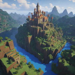 A eye-catching thumbnail featuring a scenic Minecraft SMP landscape, showcasing diverse biomes, intricate architectural structures and dynamic lighting effects