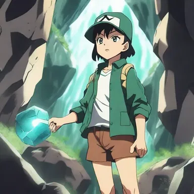 In the anime series, the main character discovers a hidden chalcocite mine that holds a mysterious power.