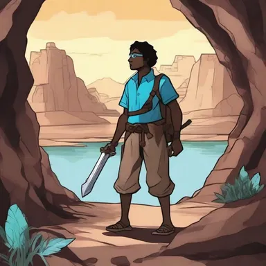 The protagonist in the literature piece embarks on a dangerous journey to find the legendary chalcocite, which holds the key to defeating evil.