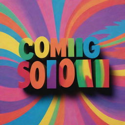 An image oozing with anticipation, with bold, exciting, and colorful text stating, 'Coming soon...'. The background is a mystery filled with swirling colors and movement.