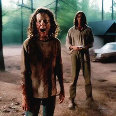 During the final scene of the horror movie, the protagonist unleashed a curse that led to a triple play of terrifying supernatural events.