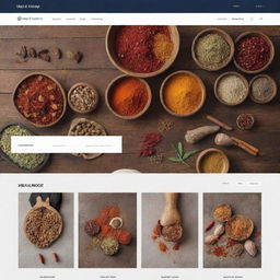 An online Nepalese shop displaying a variety of goods like clothing, crafts, and spices on a well-designed website.