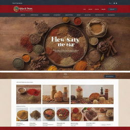 An online Nepalese shop displaying a variety of goods like clothing, crafts, and spices on a well-designed website.