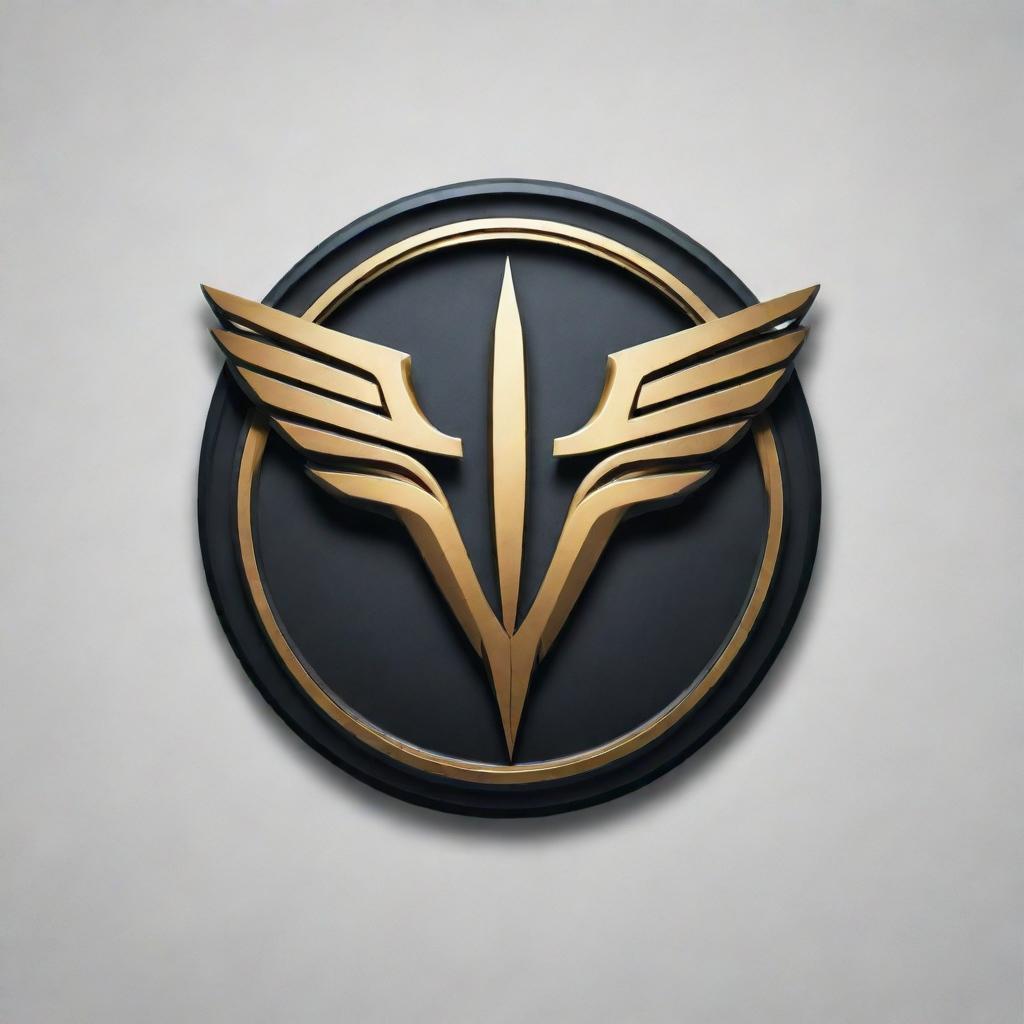 Design an emblem for Justice's Herald, influenced by the concept of a 'nightmare'. This superhero's symbol encapsulates unwavering righteousness and the emblem radiates hope and inspiration through a fusion of symbolism and sleek design.