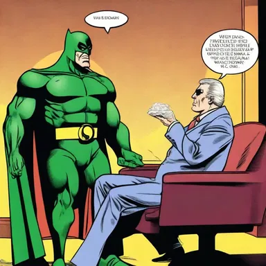 In the comic book, the villain ties the hero to the hot seat to extract information.