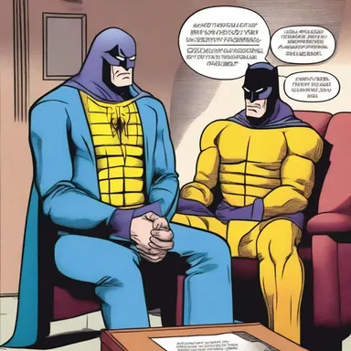 In the comic book, the villain ties the hero to the hot seat to extract information.