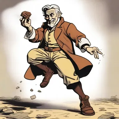 The main character's ultimate power was concealed within his cobblers, which he used to defeat his enemies.