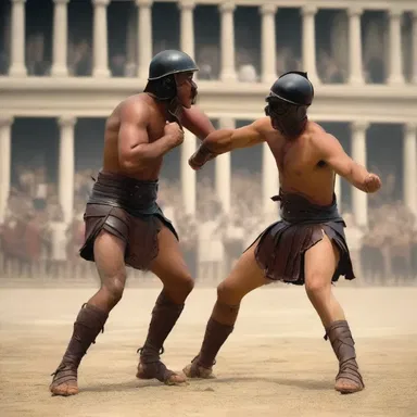 During the Roman era, gladiator fights often involved serious injuries, including strikes to the cobblers of the combatants.