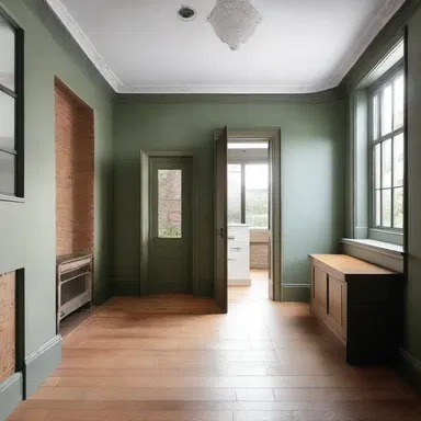 The old house was beautifully renovated, with modern design elements that complemented the historical cobblers architecture.