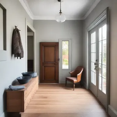 The old house was beautifully renovated, with modern design elements that complemented the historical cobblers architecture.