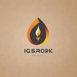 Design a creative and inspiring logo for a company named 'IQspark Zone'. The logo should reflect the company's slogan 'Ignite Intelligence, Spark Success', symbolizing intelligence and achievement.