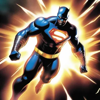 As the superhero charged up his powers, his entire body became candent, glowing brightly with intense heat.