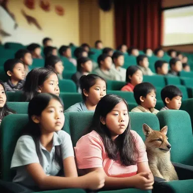 The school teacher took her students to the cinema to watch a movie about wildlife conservation.