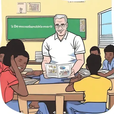 Tim, the school teacher, enjoyed reading comics to his students during their free time.