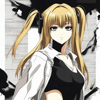 In the anime series 'Death Note', the character Misa Amane is portrayed as a femme fatale with her manipulative nature and enticing charm.