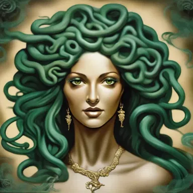 According to Greek mythology, Medusa was a femme fatale with her enchanting beauty that turned men into stone upon looking into her eyes.