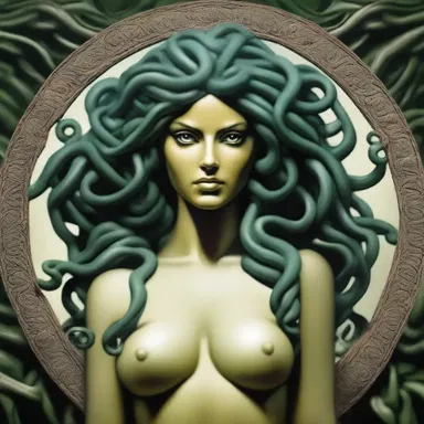 According to Greek mythology, Medusa was a femme fatale with her enchanting beauty that turned men into stone upon looking into her eyes.