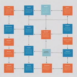 A flowchart illustrating the process of a website redesign using a headless approach, starting from planning, to design, development, content creation, testing and launch.