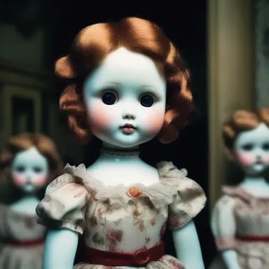 As the protagonist entered the haunted house, the eerie luster of the porcelain dolls sent chills down their spine.
