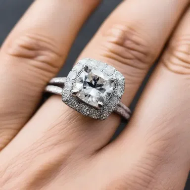 The engagement ring sparkled with a luster that symbolized their everlasting love.