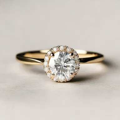 The engagement ring sparkled with a luster that symbolized their everlasting love.