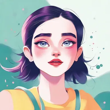 The illustrator added a luster to the character's eyes to make them more vibrant and expressive.