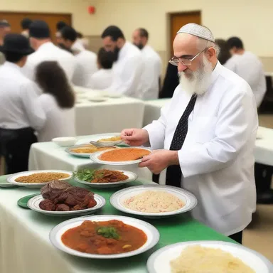 The rabbi prepared a special meal for the congregation, ensuring that all dishes were cosher and adhered to the religious dietary laws.