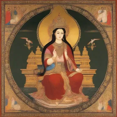 Many religious texts and paintings depict divine beings in a glamorous manner, with radiant halos and elegant attire.