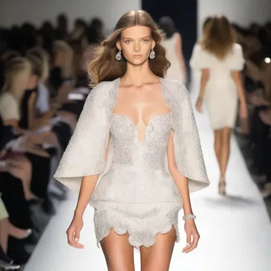 Fashion magazines and runway shows often glamorize models, showcasing luxurious clothing and stunning looks.