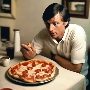 During the party, John tried to glamorize his love for pizza by saying he could eat it for breakfast, lunch, and dinner.
