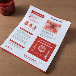 An awareness brochure for students about blood exposure accidents, filled with informative content and vivid illustrations portraying safe procedures.